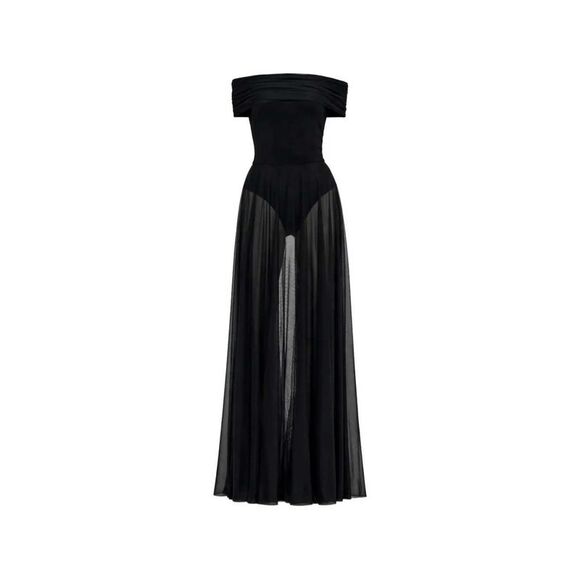 NORMA KAMALI Dresses & Skirts - Norma Kamali Women Off-The-Shoulder Maxi Dress